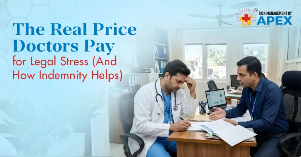 The Real Price Doctors Pay for Legal Stress (And How Indemnity Helps) by Risk Management by Apex