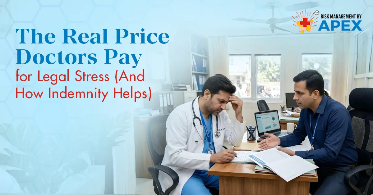 The Real Price Doctors Pay for Legal Stress (And How Indemnity Helps) by Risk Management by Apex