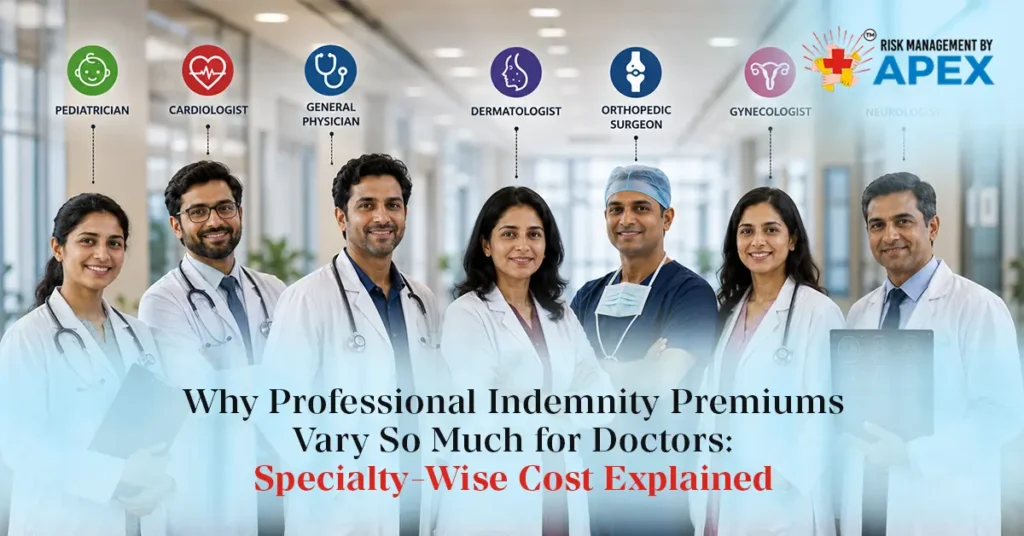 Why Professional Indemnity Premiums Vary So Much for Doctors Specialty-Wise Cost Explained by Risk Management by Apex