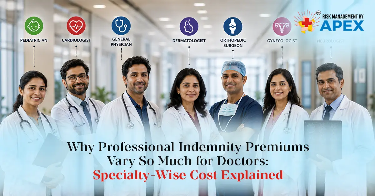 Why Professional Indemnity Premiums Vary So Much for Doctors Specialty-Wise Cost Explained by Risk Management by Apex