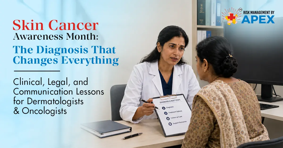 Skin Cancer Awareness Month The Diagnosis That Changes Everything - Clinical, Legal, and Communication Lessons for Dermatologists & Oncologists by Risk Management by Apex