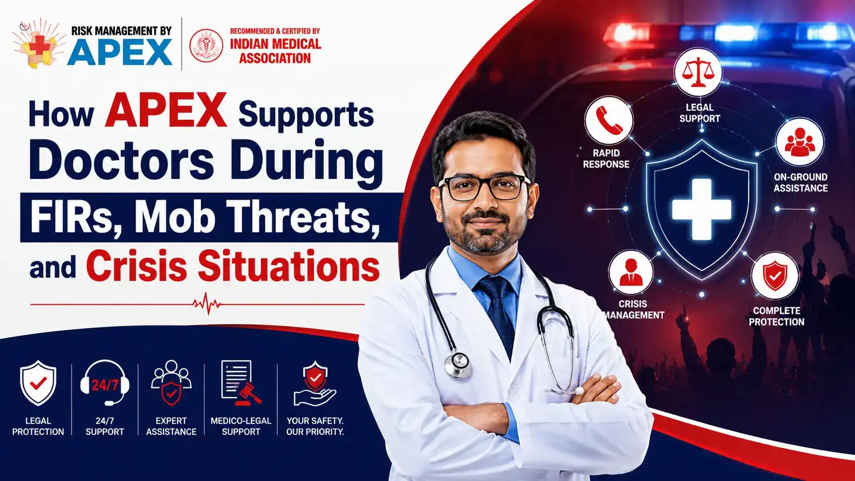 Risk Management by APEX Supports Doctors during Legal & Crisis Situation